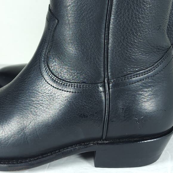 Frye Women's Ray Seam US8B Black Leather InSide Zip Ankle Booties Boots - Picture 15 of 16
